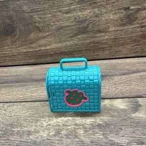Vintage Littlest Pet Shop 1993 Ready‎ To Go Pets Cozy Carrier Teal And Pink Paw